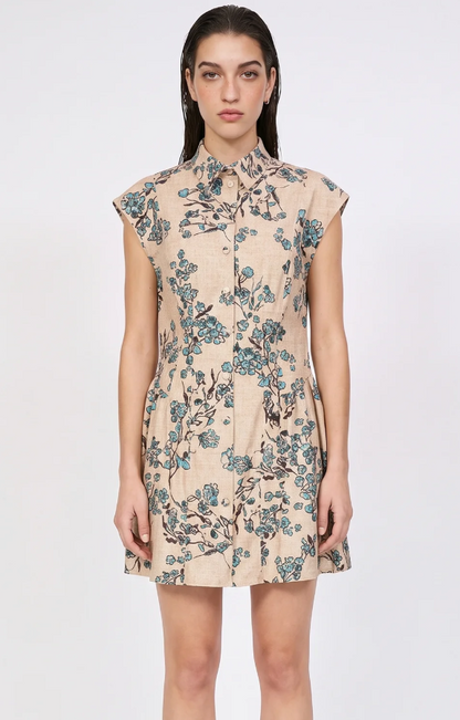 Pleated Floral Dress