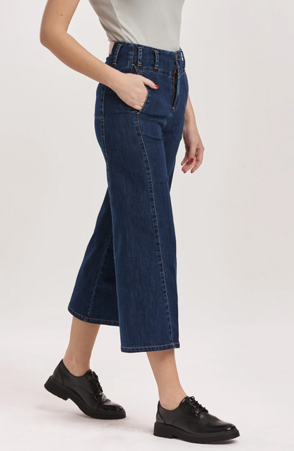 Cropped Wide Leg Jeans