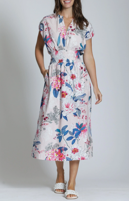 Smocked Floral Dress
