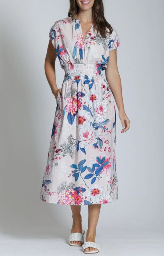 Smocked Floral Dress
