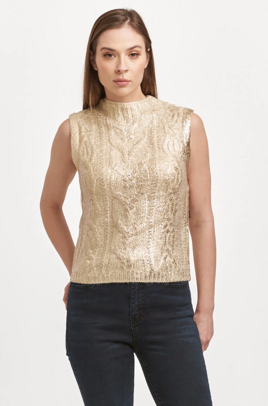 Metallic Sleeveless Sweater