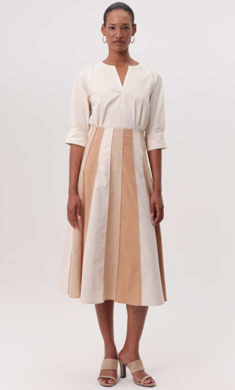 Panelled Midi Skirt