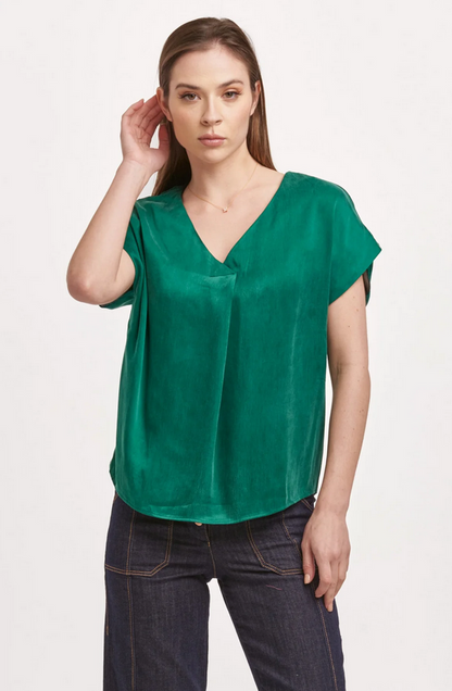 Cap Sleeve Woven Top