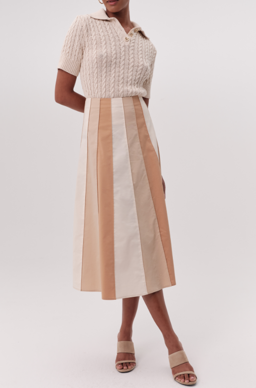 Panelled Midi Skirt