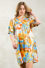 Load image into Gallery viewer, Abstract Puff Sleeve Dress
