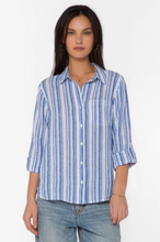 Load image into Gallery viewer, Striped Linen Button Up
