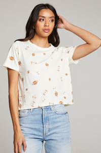 Cropped Football Tee