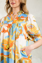 Load image into Gallery viewer, Abstract Puff Sleeve Dress
