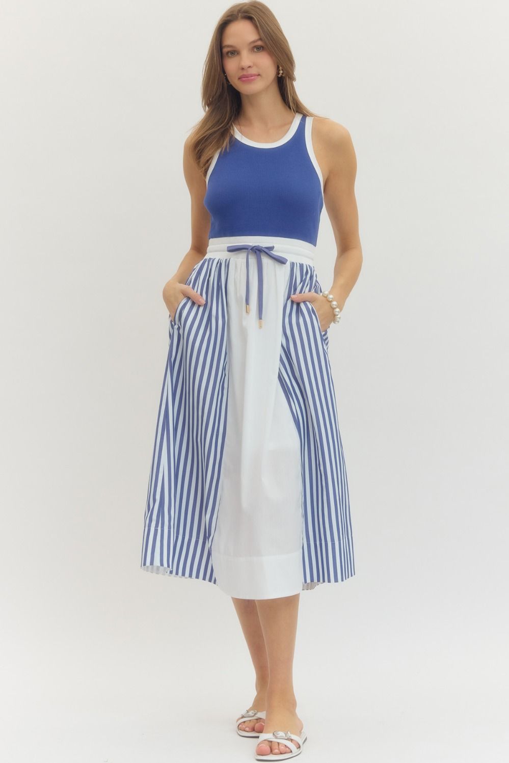 Tie Waist Tank Dress