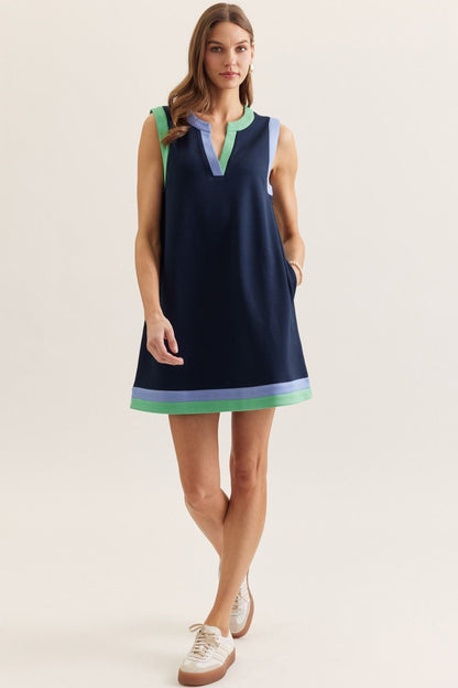 Contrast Hem Dress