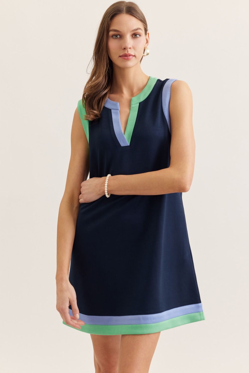 Contrast Hem Dress