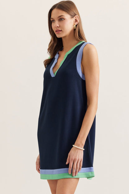 Contrast Hem Dress