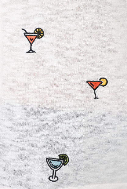 Martini Embroidery Tee