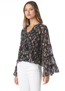 Flare Sleeve Floral Top