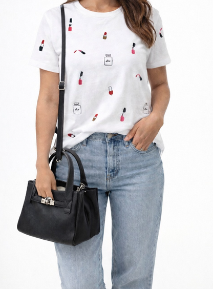 Make Up Embroidery Tee