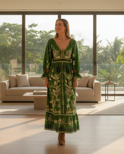 Botanical Maxi Dress