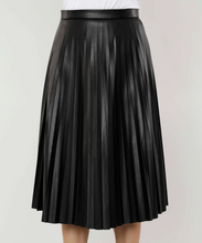 Load image into Gallery viewer, Pleated Vegan Leather Skirt
