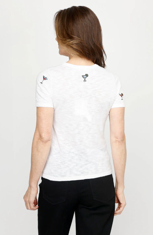 Martini Embroidery Tee