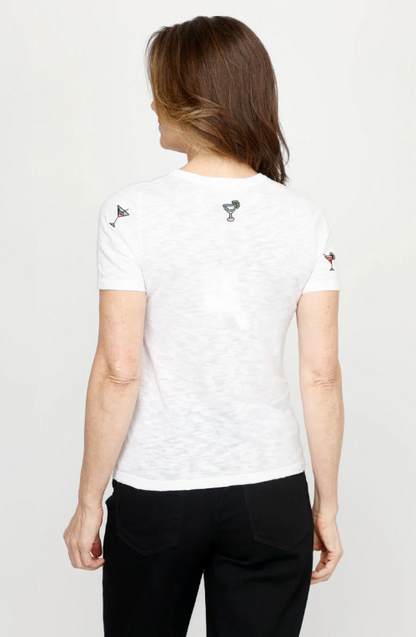 Martini Embroidery Tee