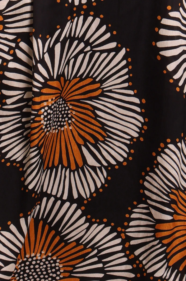 Orange Floral Shirt Dress