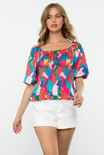 Load image into Gallery viewer, Smocked Puff Sleeve Top
