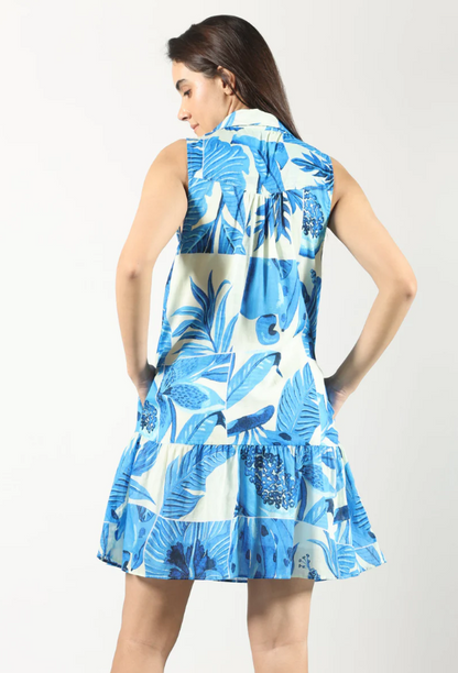 Collared Tropical Dress
