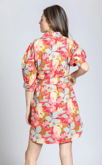 Puff Sleeve Shirt Dress