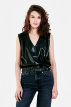 Load image into Gallery viewer, Vegan Leather Banded Tank
