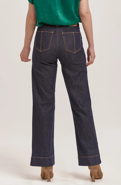 Cuffed Straight Leg Jeans