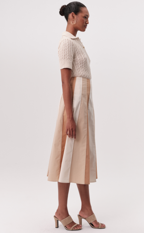 Panelled Midi Skirt