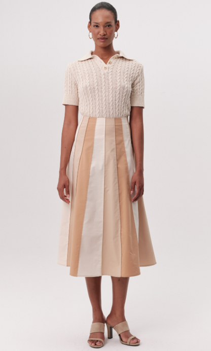 Panelled Midi Skirt