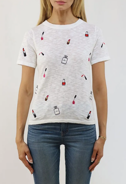 Make Up Embroidery Tee