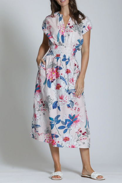 Smocked Floral Dress