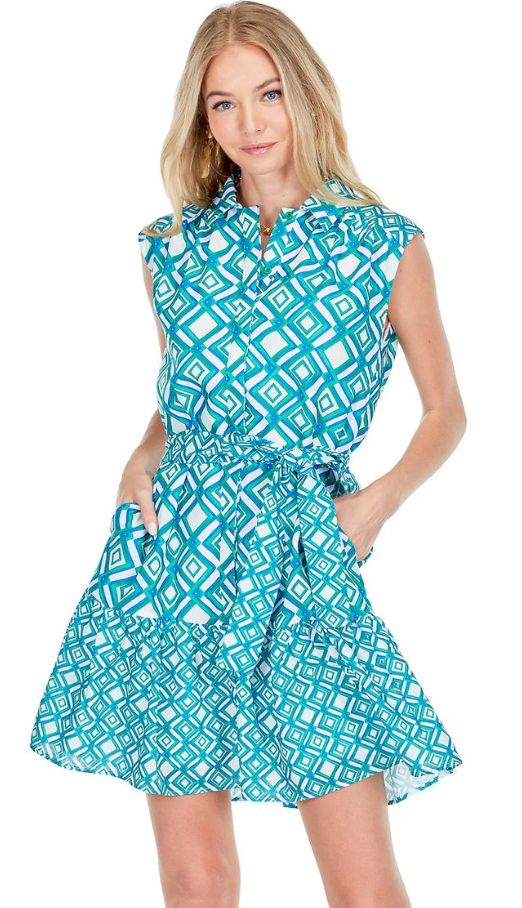 Geometric Collared Dress