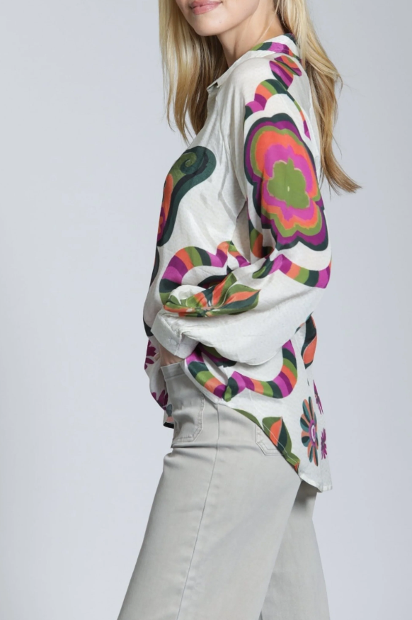 Half Placket Butterfly Top