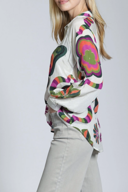 Half Placket Butterfly Top