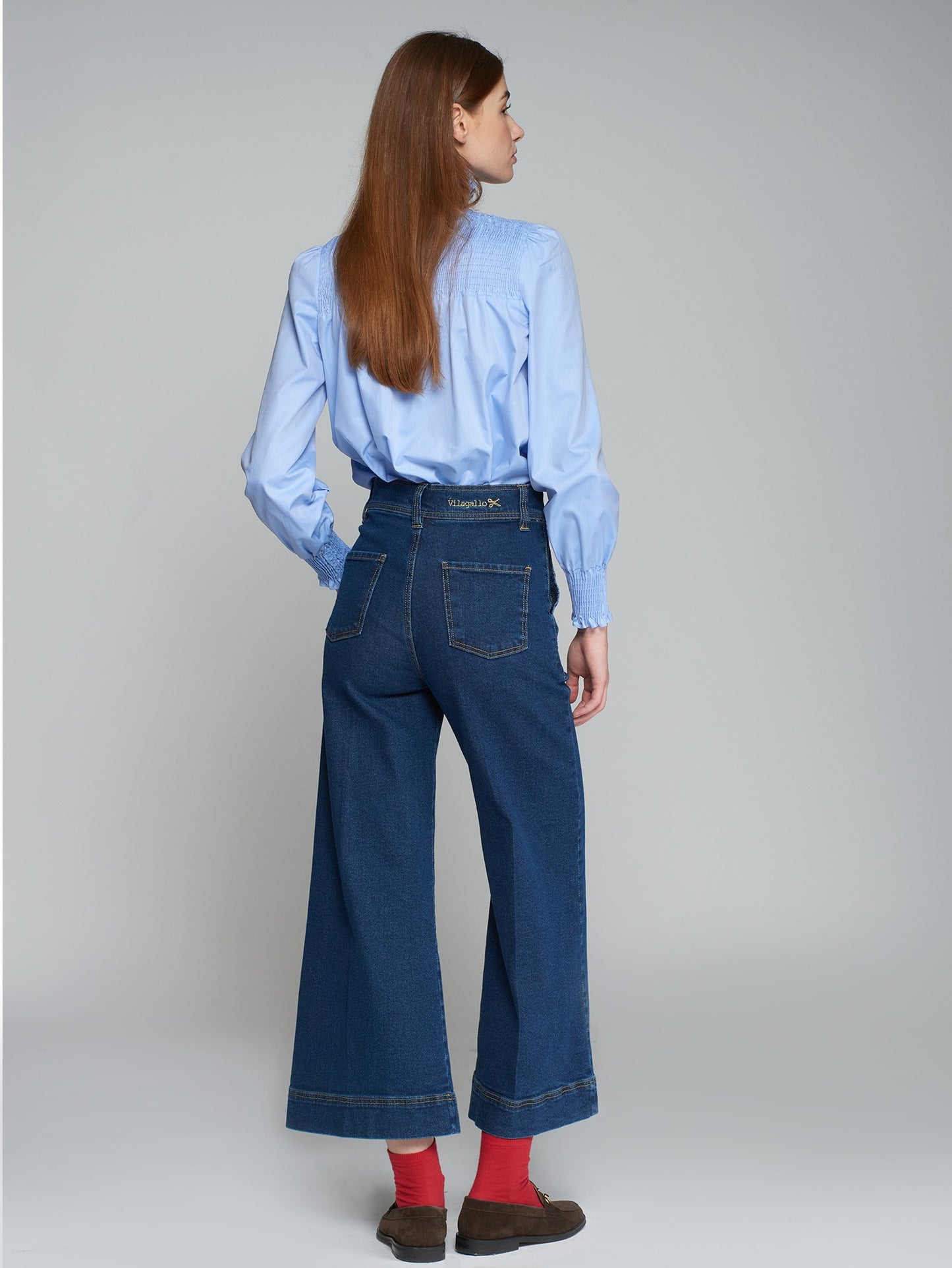 High Rise Denim Trouser