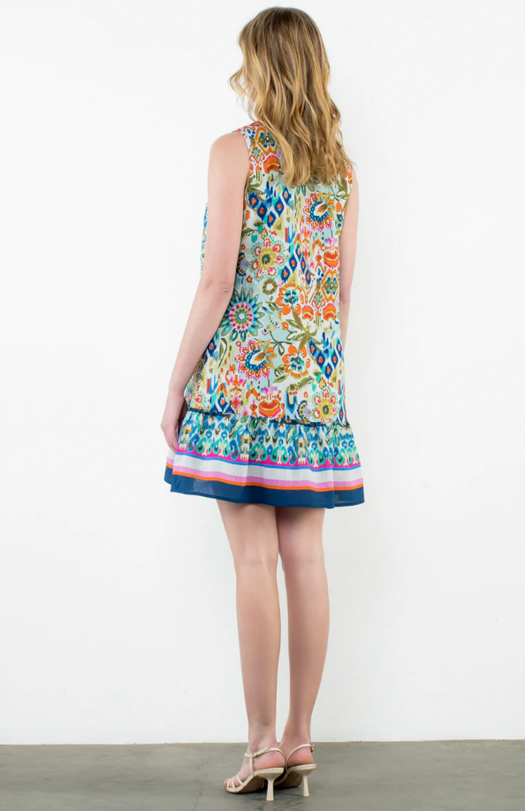 Sleeveless Center Stripe Dress