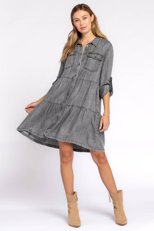 Tiered Tencel Dress