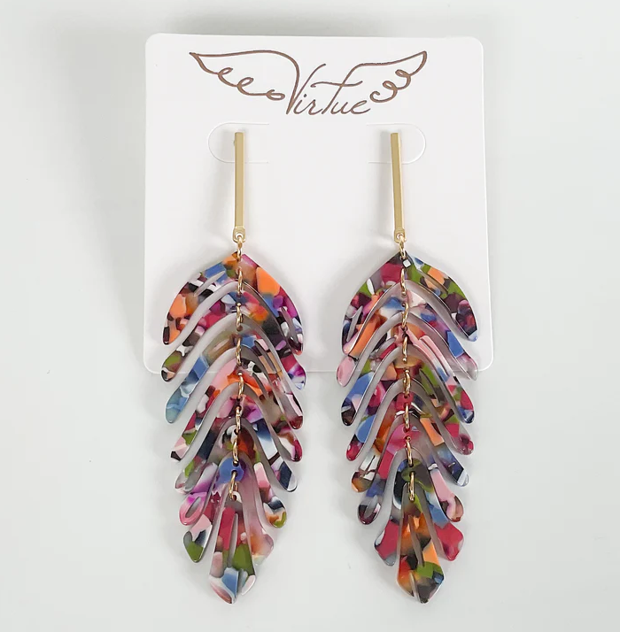 Layered Leaf Earrings