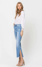 Load image into Gallery viewer, Cropped Flare Side Slit Jeans
